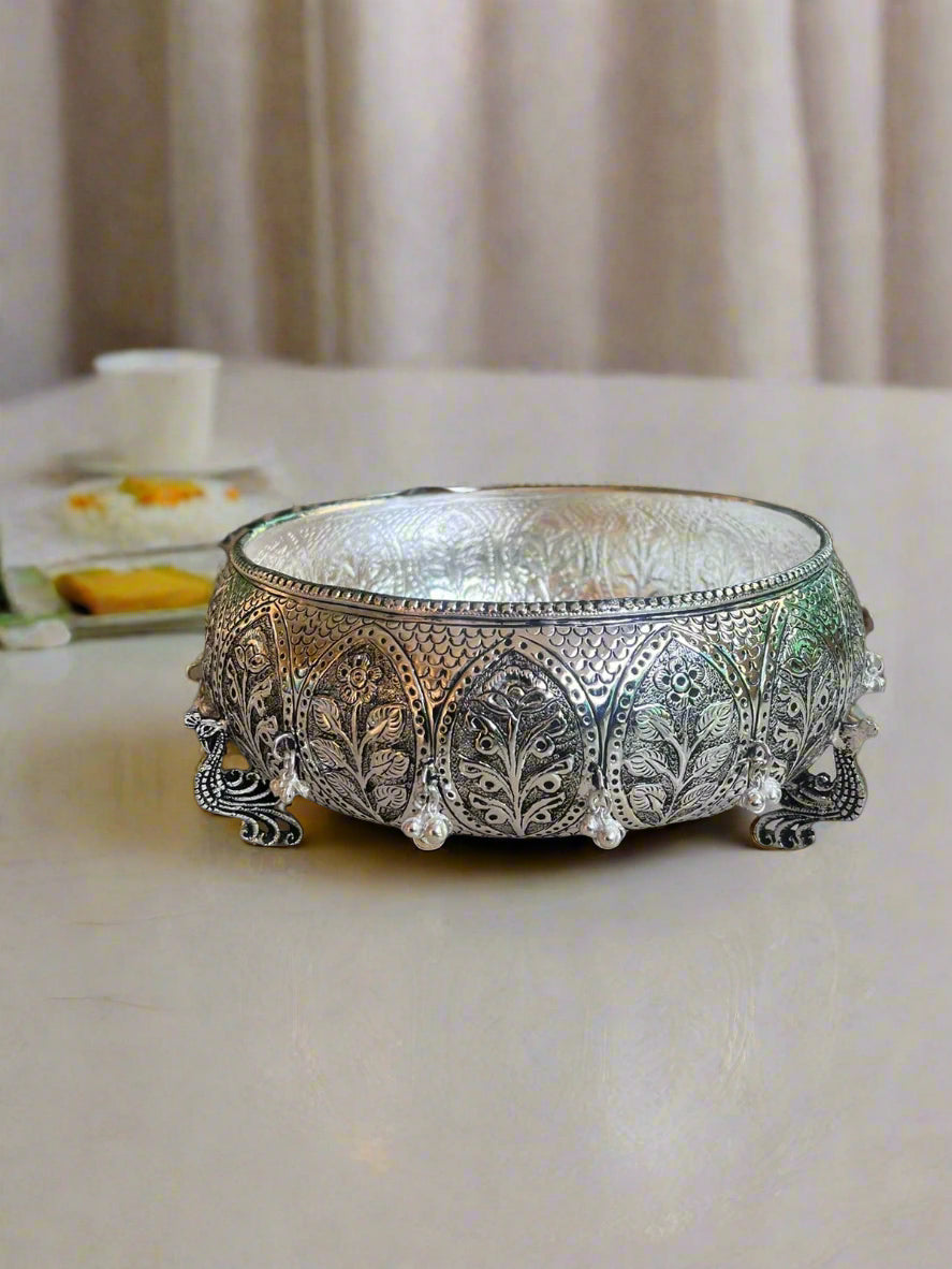 Antique German Silver urli with Extra Depth for Home Decor